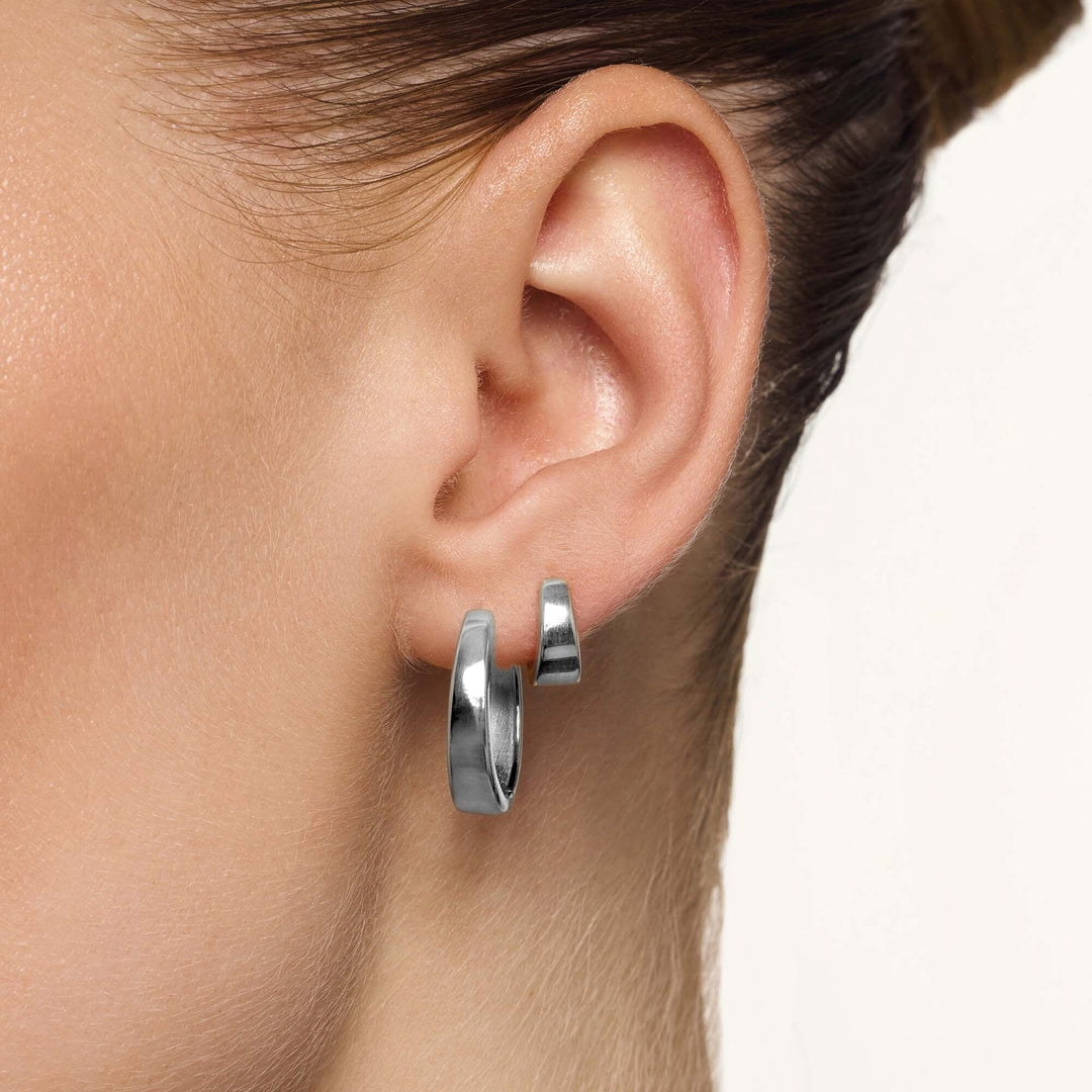 Divifa Gia Earrings in White Gold-Plated stainless steel