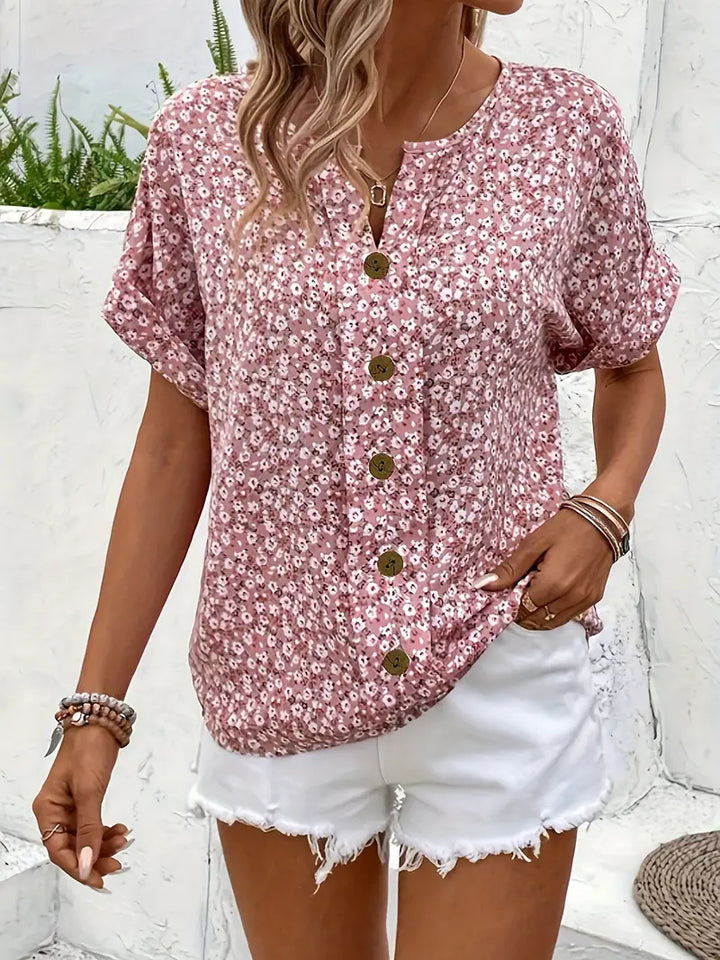 Divifa Verna Chic Floral Print Blouse