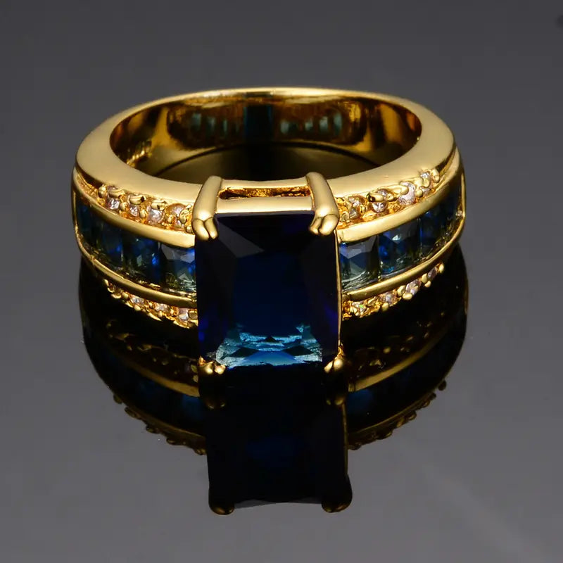 Divifa Kassira Bluemont Ring in Gold-Plated stainless steel