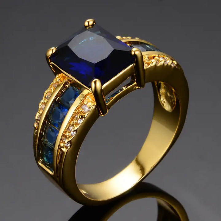 Divifa Kassira Bluemont Ring in Gold-Plated stainless steel