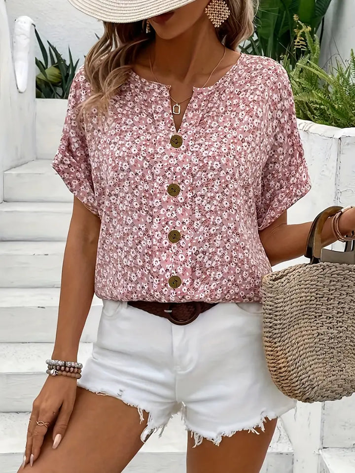 Divifa Verna Chic Floral Print Blouse