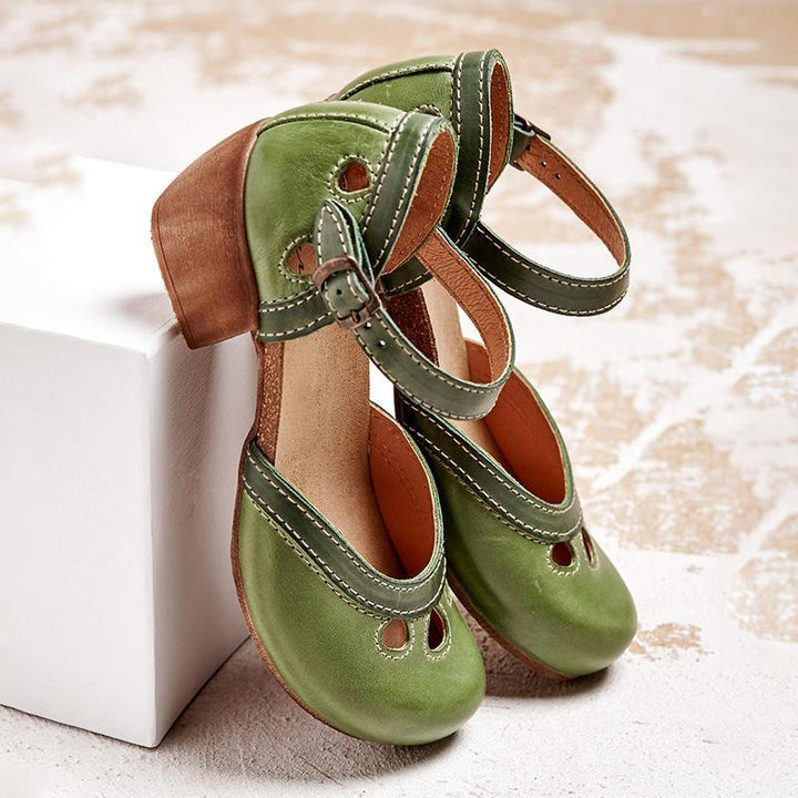 Divifa Charlotte Orthopedic Low Heel Flat Sandals