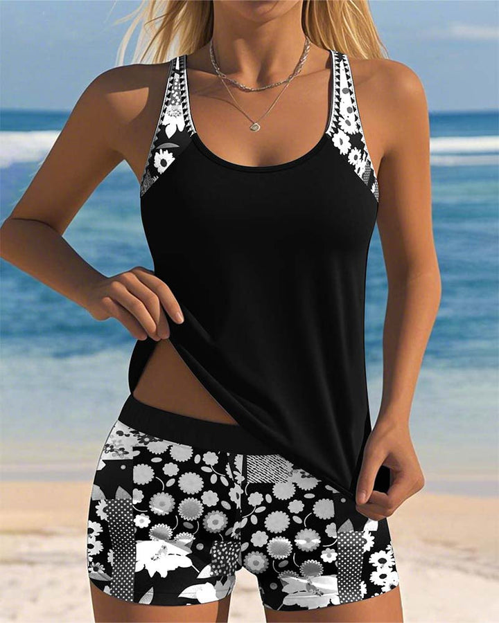 Divifa Melanie Two-Piece Swimsuit with Comfortable Fit and Floral Beach Style