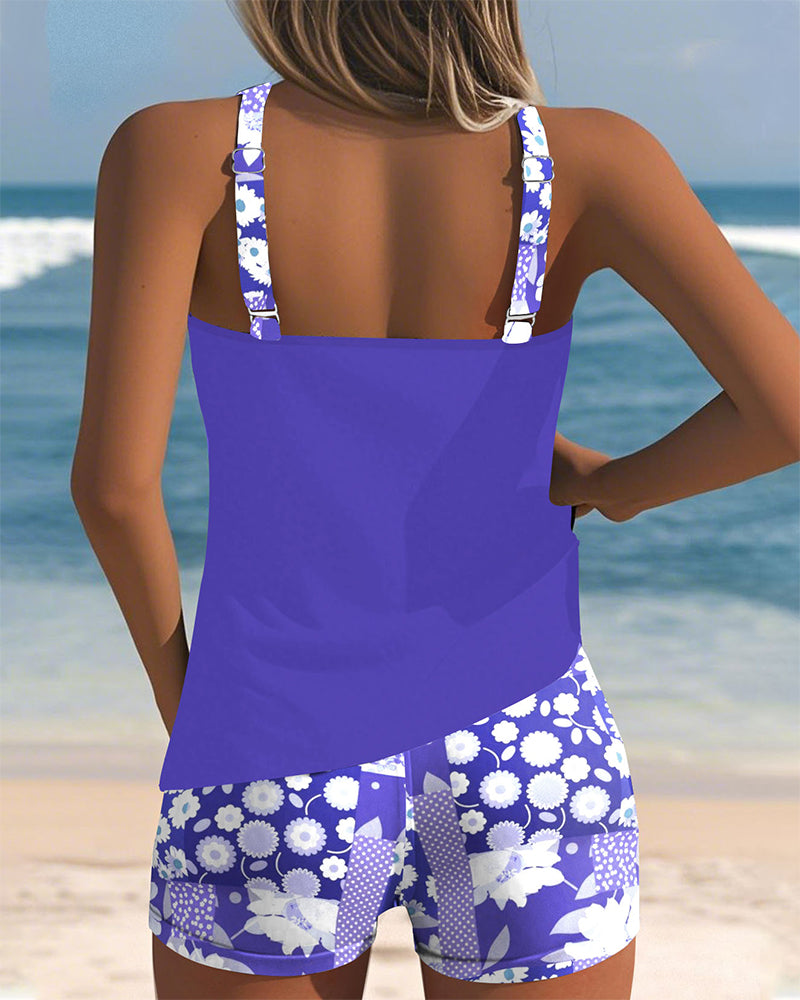 Divifa Melanie Two-Piece Swimsuit with Comfortable Fit and Floral Beach Style