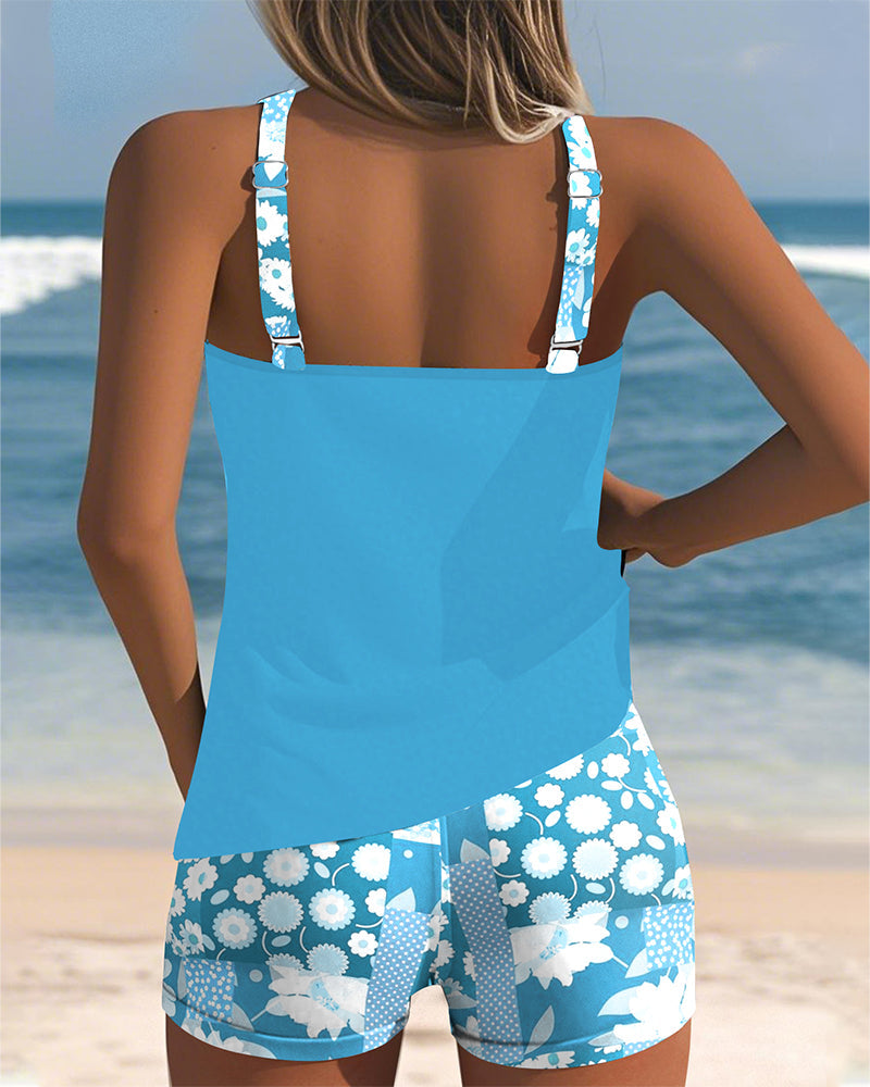 Divifa Melanie Two-Piece Swimsuit with Comfortable Fit and Floral Beach Style