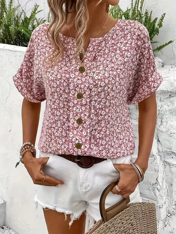 Divifa Verna Chic Floral Print Blouse