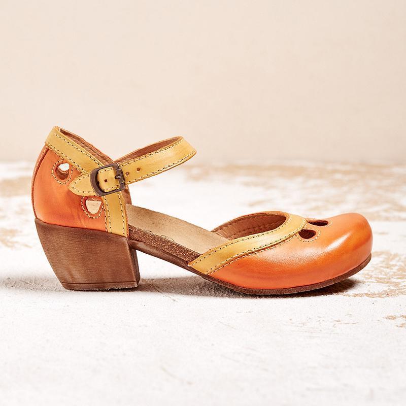 Divifa Charlotte Orthopedic Low Heel Flat Sandals