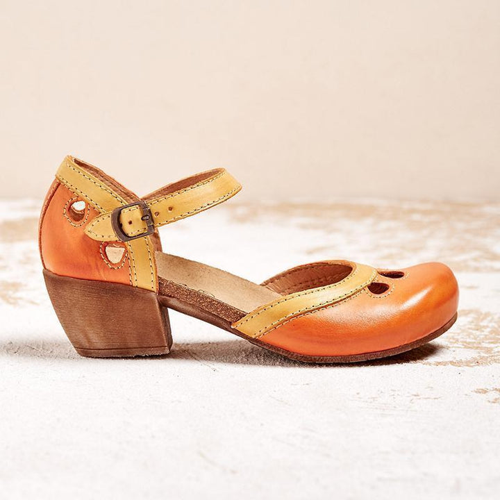 Divifa Charlotte Orthopedic Low Heel Flat Sandals
