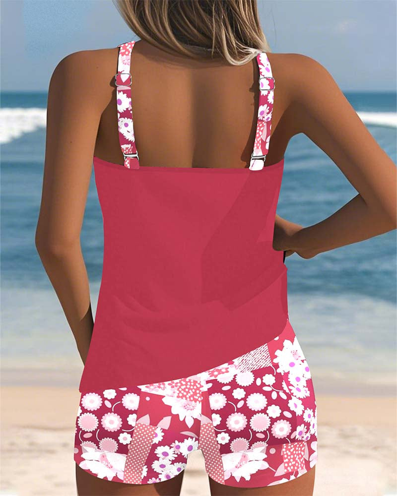Divifa Melanie Two-Piece Swimsuit with Comfortable Fit and Floral Beach Style