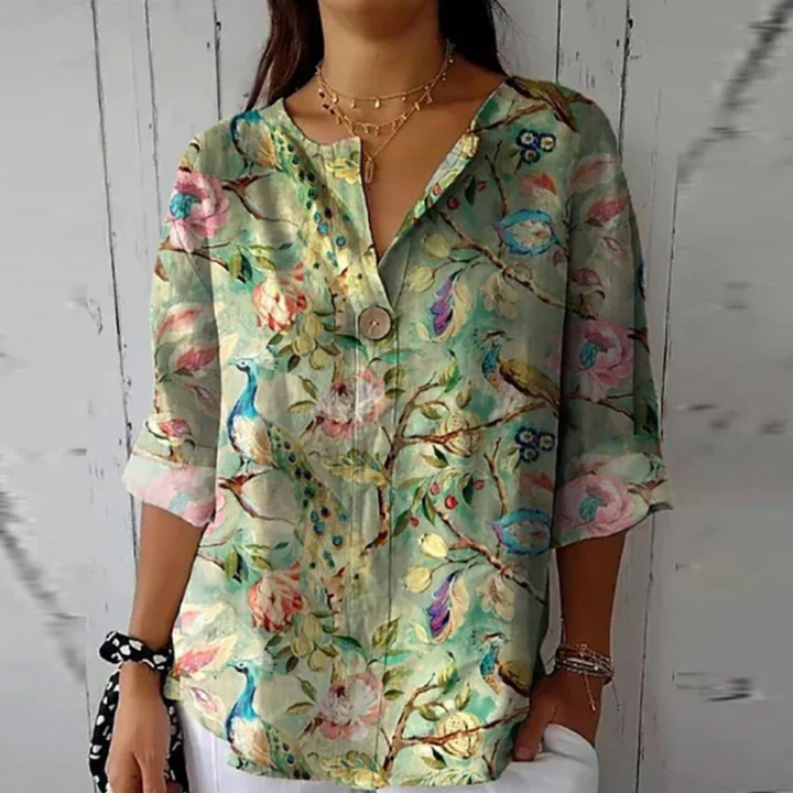 Divifa Arlene Chic Floral Print Blouse