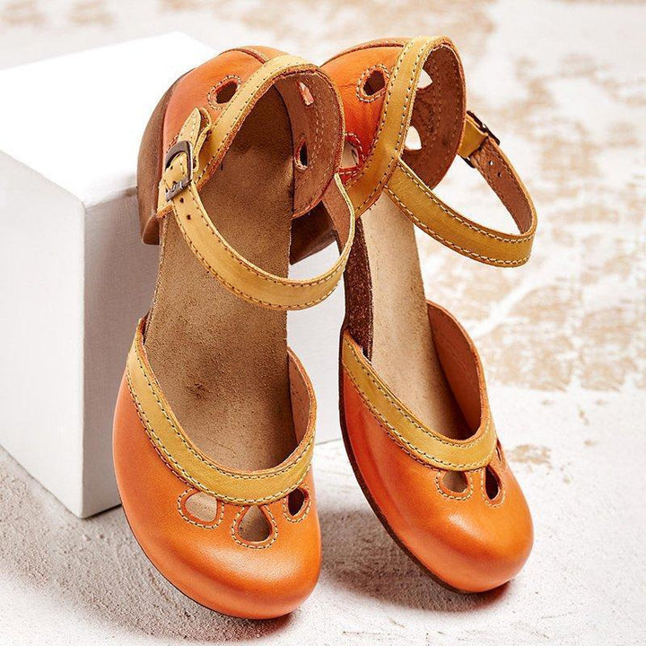 Divifa Charlotte Orthopedic Low Heel Flat Sandals