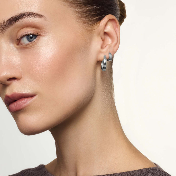 Divifa Gia Earrings in White Gold-Plated stainless steel