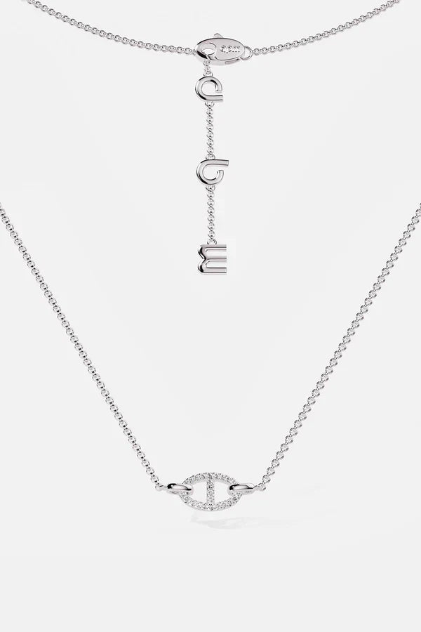 Divifa Isla Marina Necklace in White Gold-Plated stainless steel