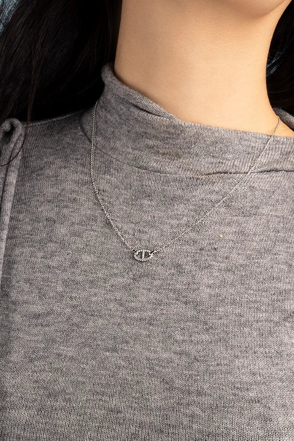Divifa Isla Marina Necklace in White Gold-Plated stainless steel
