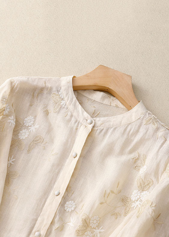 Divifa Kourtney Chic Blouse with Floral Accents