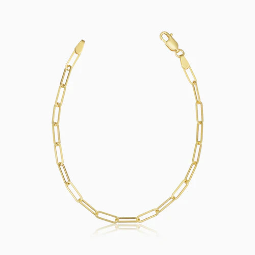 Divifa Venice Link Bracelet in White Gold-Plated stainless steel