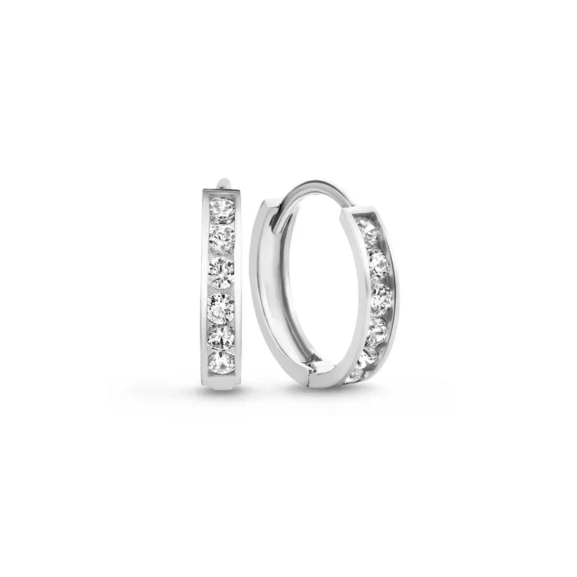 Divifa Dara Brillane Jewelry Set in White Gold-Plated stainless steel