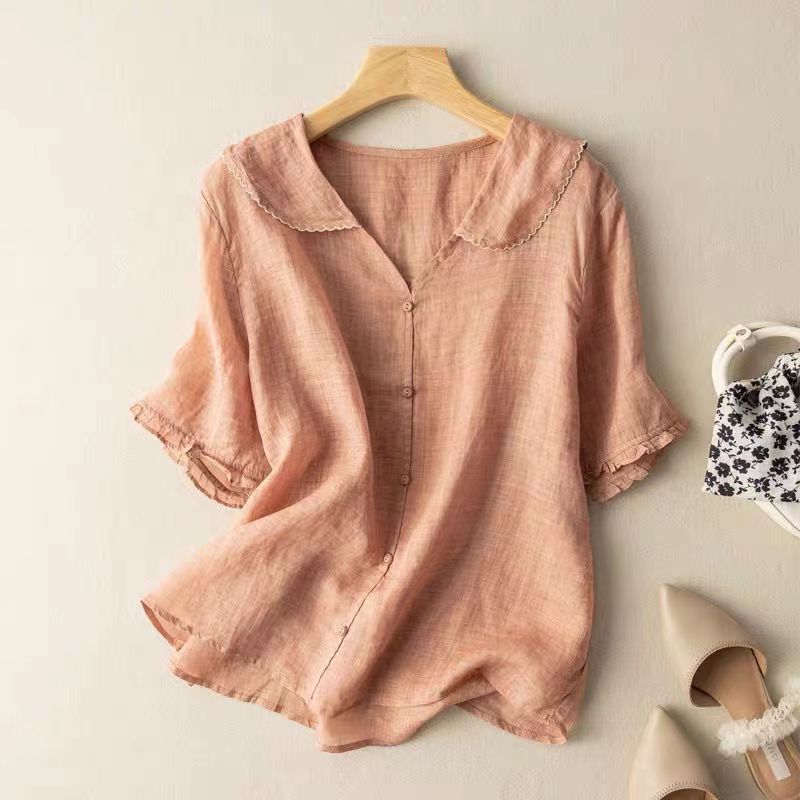 Divifa Kristi Vintage Blouse with Button Detail