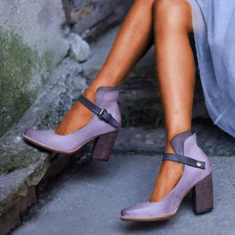 Divifa Laurie Elegant Heel Sandals with Straps