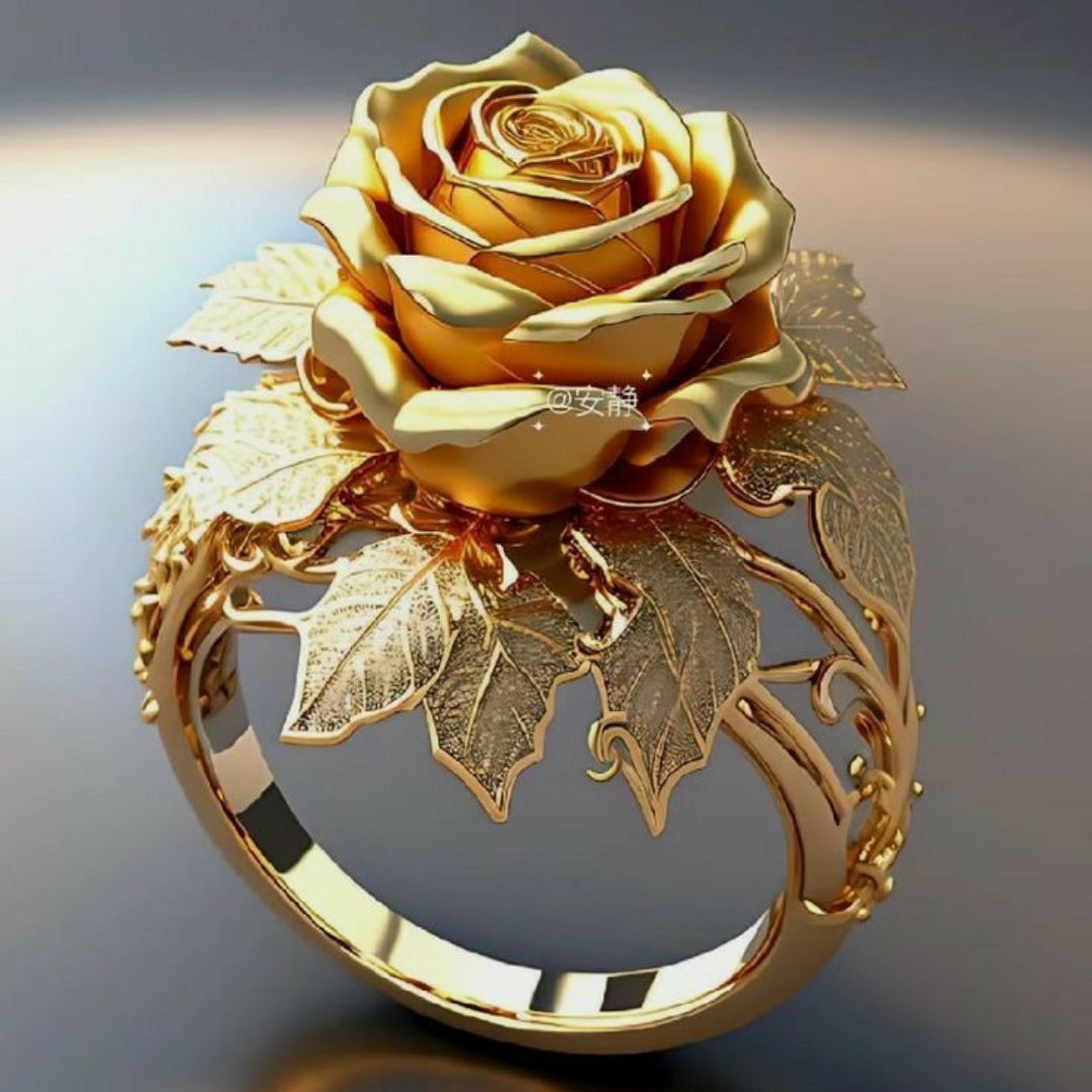 Divifa Golden Ring in Gold-Plated stainless steel