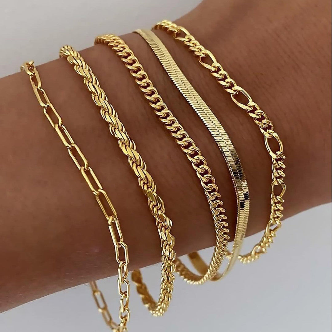 Divifa Ellis Renner Jewelry Set in Gold-Plated stainless steel