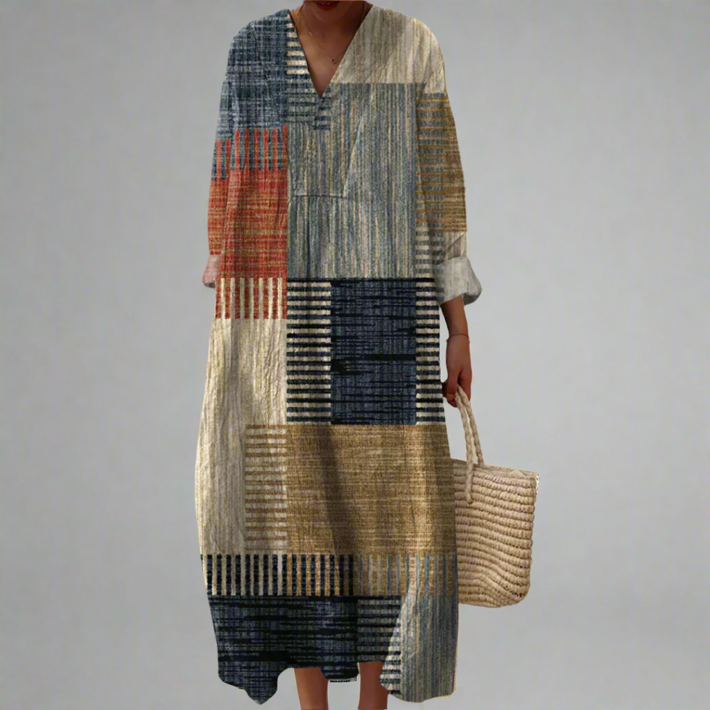 Divifa Julie Elegant Geometric Dress