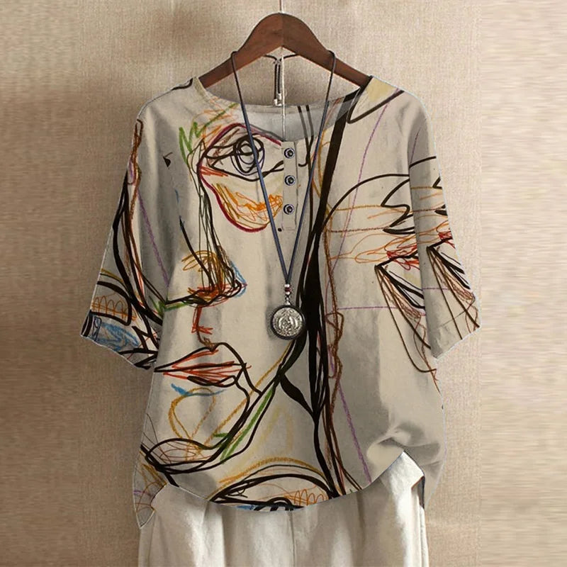 Divifa Anya Retro-Inspired Blouse