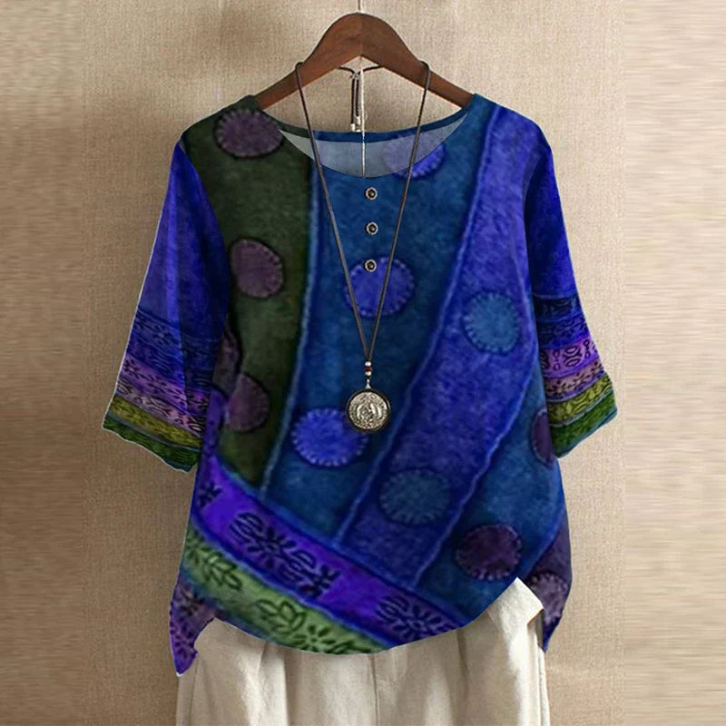 Divifa Anya Retro-Inspired Blouse