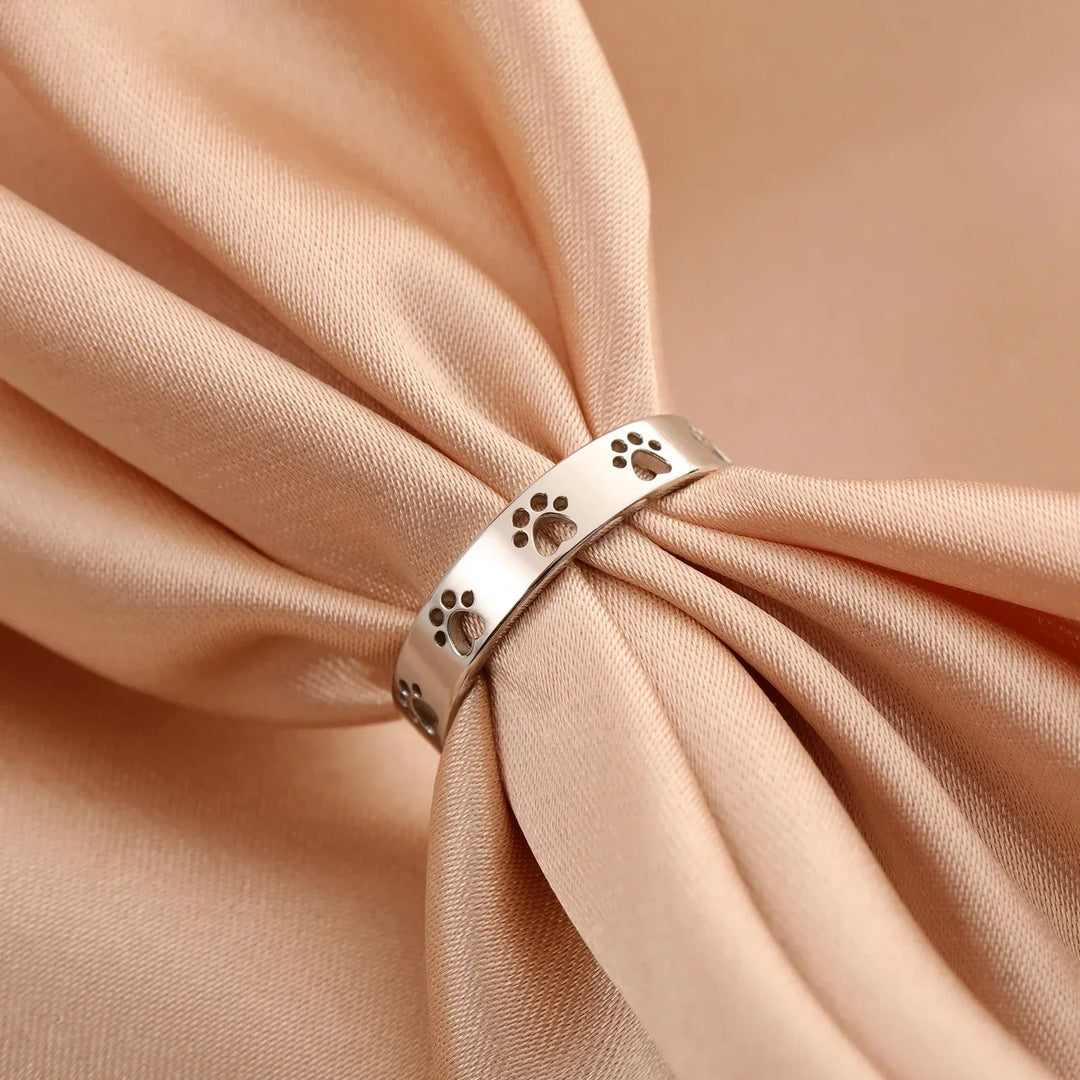 Divifa Two-Tone Paw Ring in Gold-Plated stainless steel