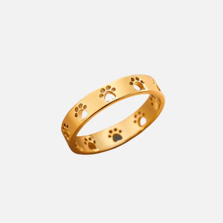 Divifa Two-Tone Paw Ring in Gold-Plated stainless steel