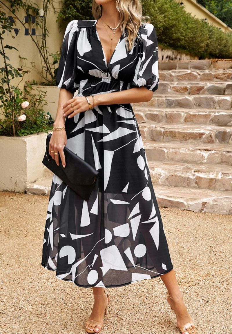 Divifa Monica Elegant Floral Dress