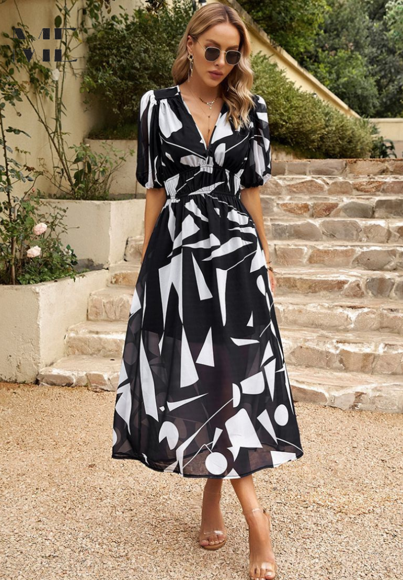 Divifa Monica Elegant Floral Dress