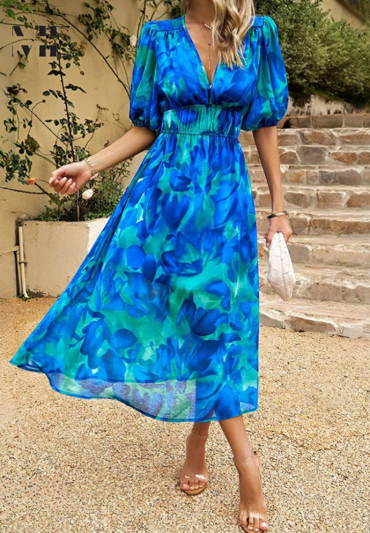 Divifa Monica Elegant Floral Dress