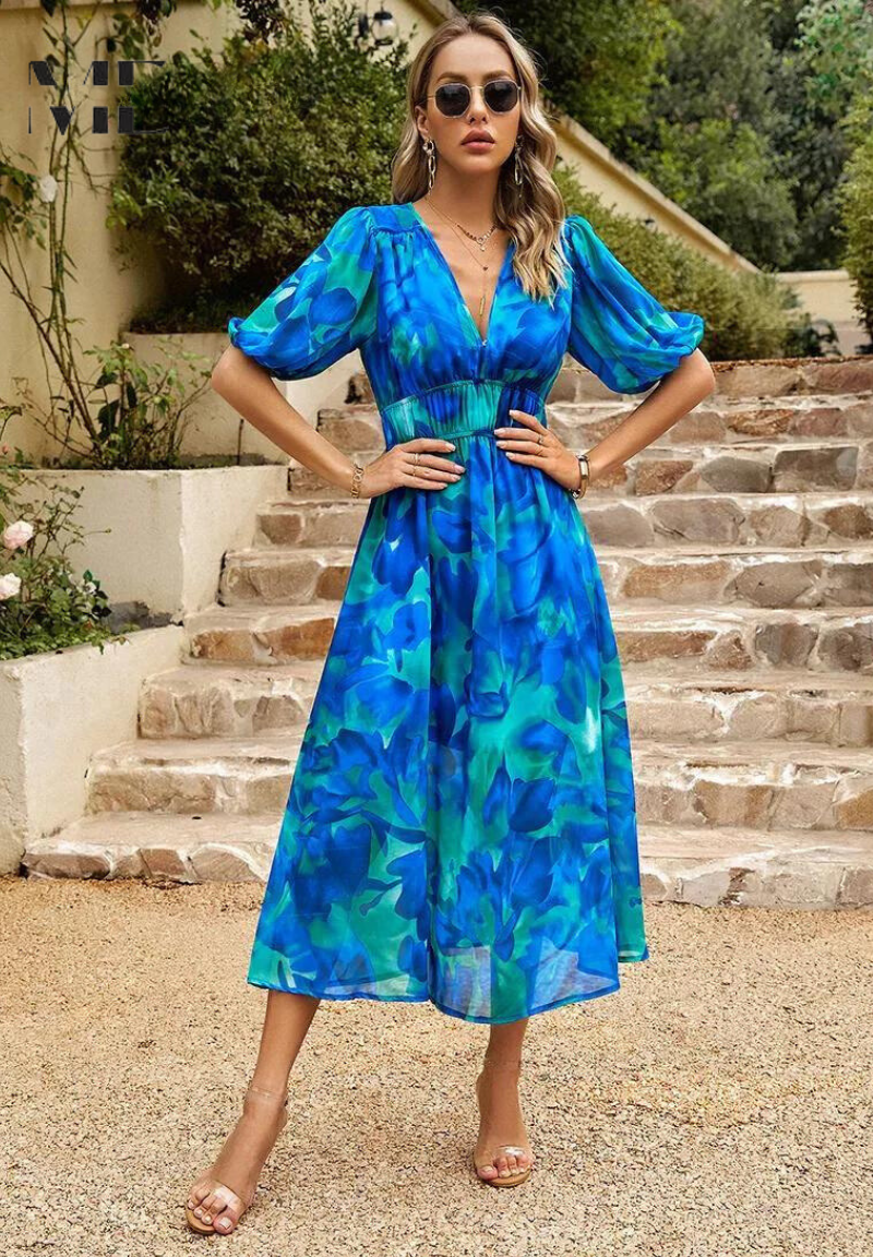 Divifa Monica Elegant Floral Dress