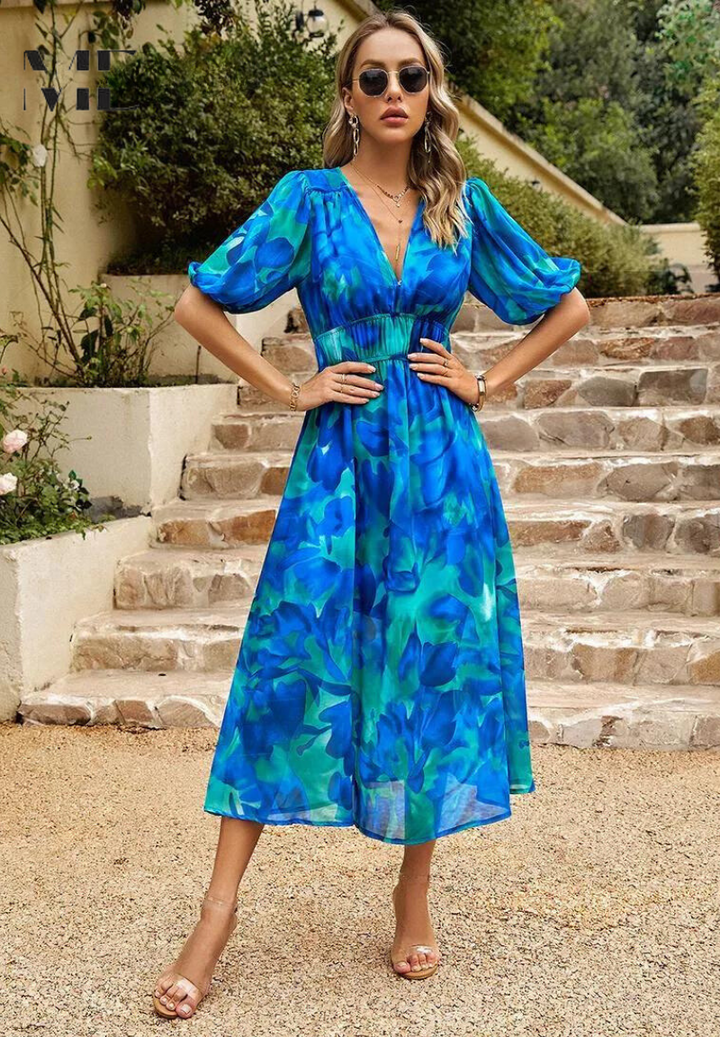 Divifa Monica Elegant Floral Dress