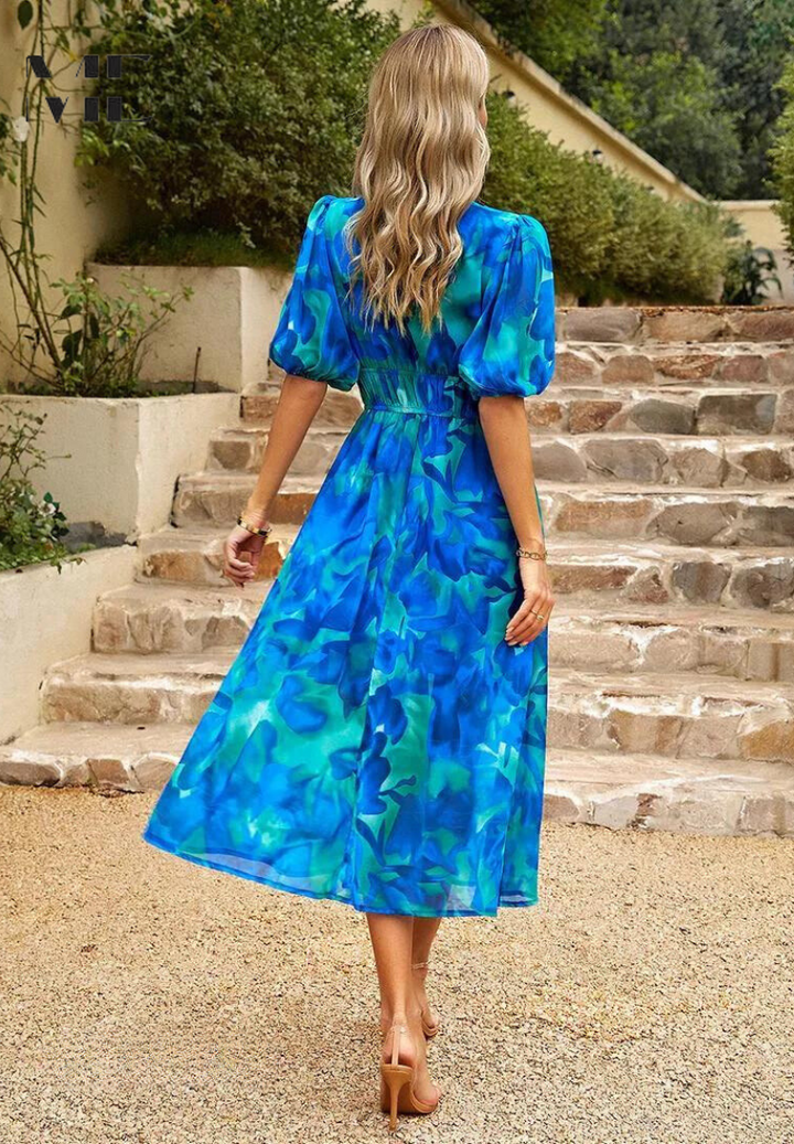 Divifa Monica Elegant Floral Dress