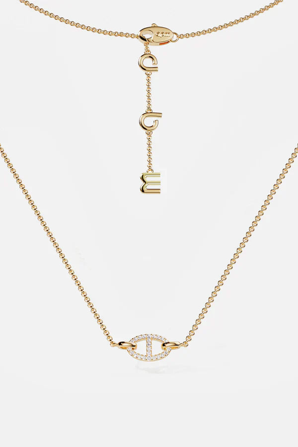 Divifa Isla Marina Necklace in White Gold-Plated stainless steel