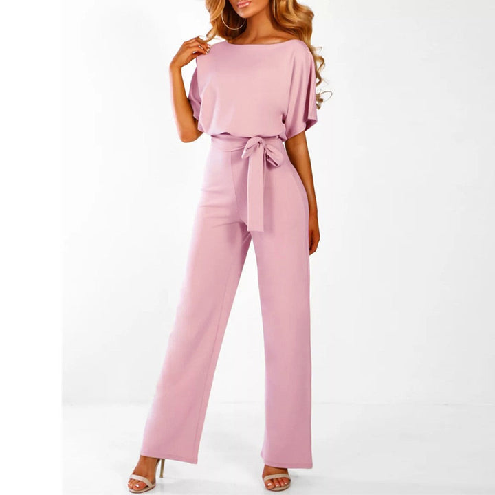 Divifa Elijah Belted Wide-Leg Jumpsuit