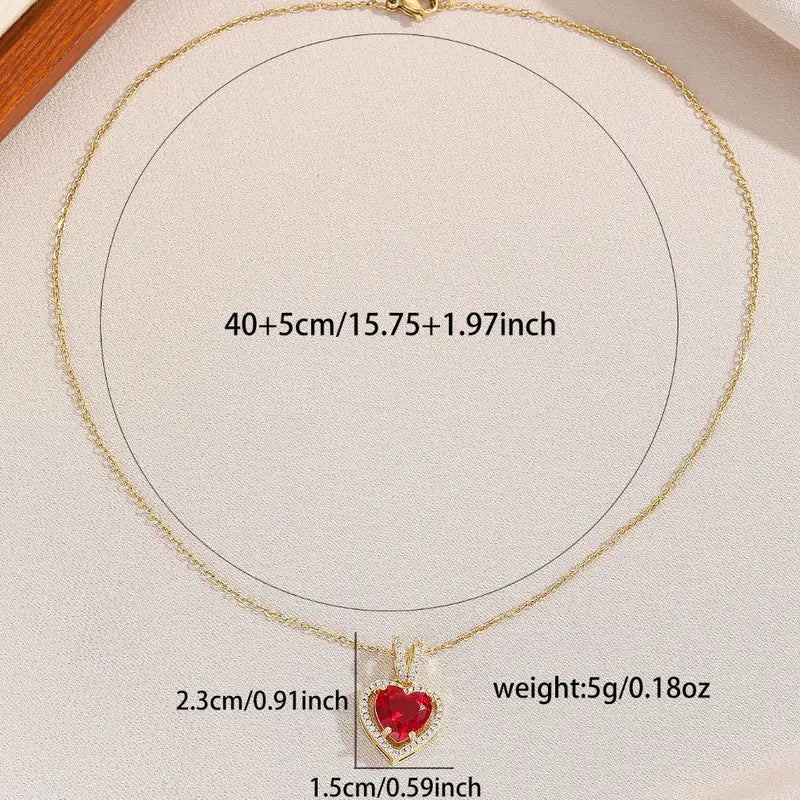Divifa Carmessia Draevyn Necklace in Gold-Plated stainless steel