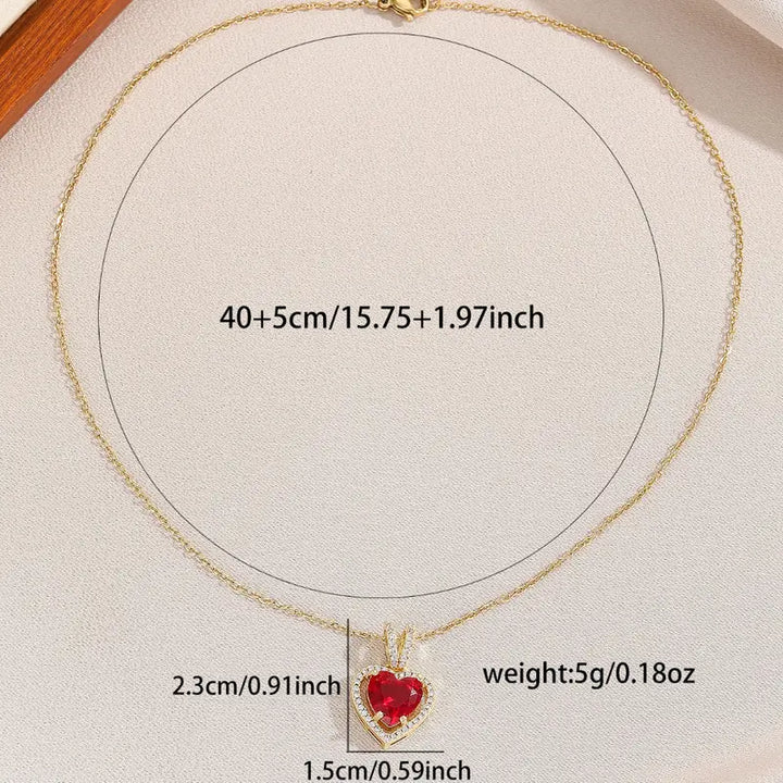 Divifa Carmessia Draevyn Necklace in Gold-Plated stainless steel