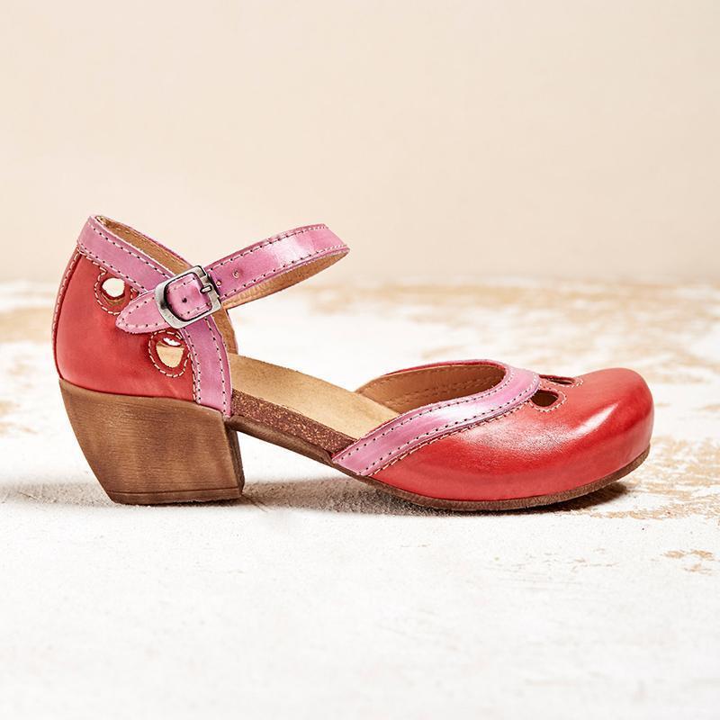 Divifa Charlotte Orthopedic Low Heel Flat Sandals