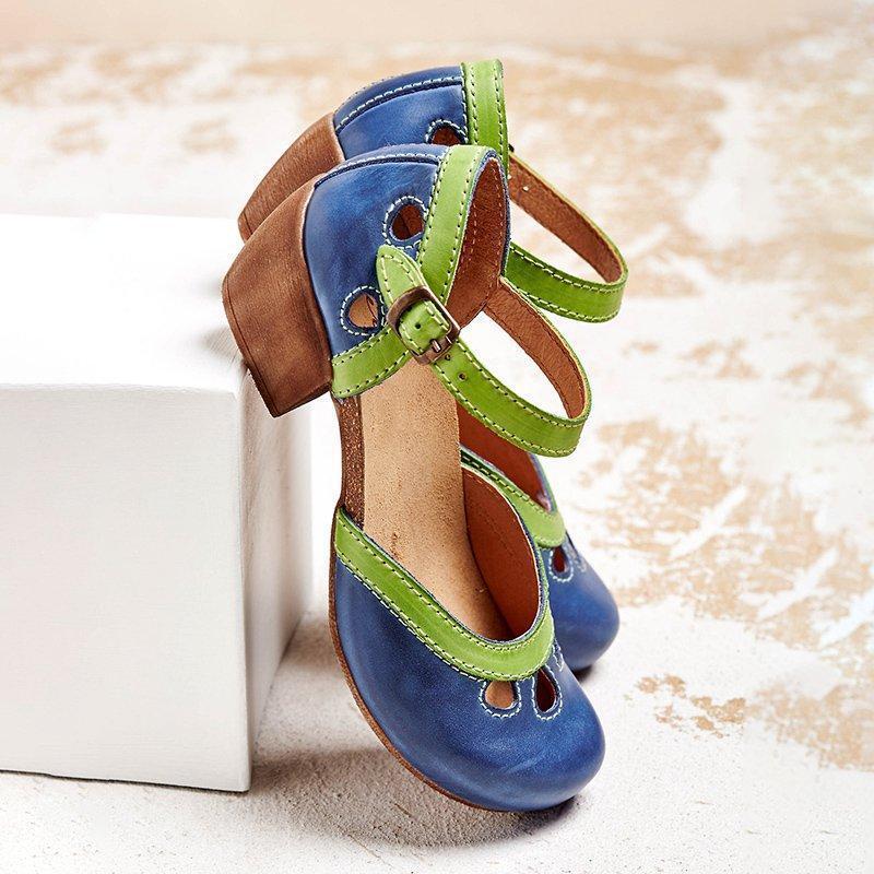 Divifa Charlotte Orthopedic Low Heel Flat Sandals