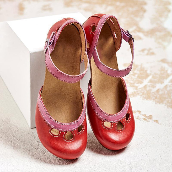 Divifa Charlotte Orthopedic Low Heel Flat Sandals