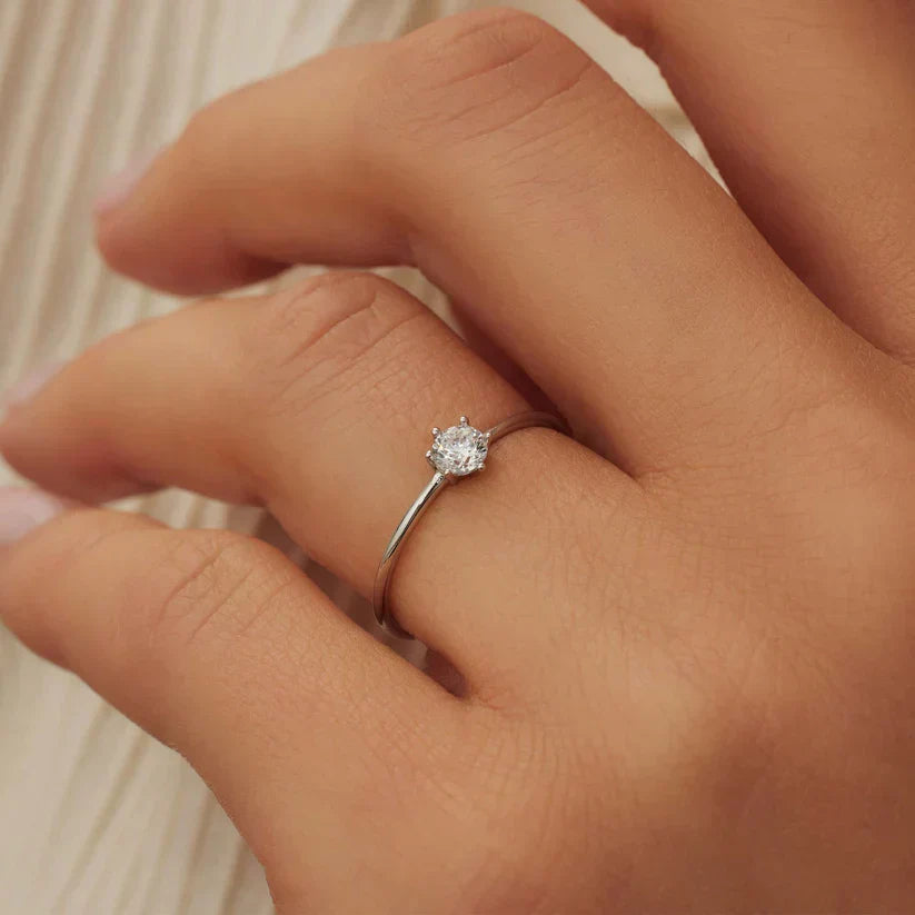 Divifa Abella Maris Ring in White Gold-Plated stainless steel