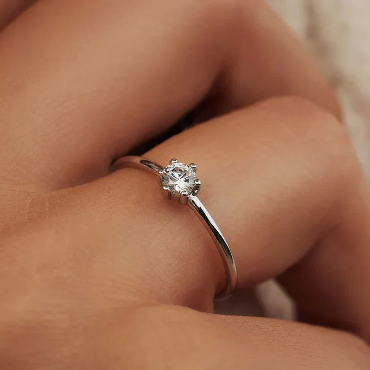 Divifa Abella Maris Ring in White Gold-Plated stainless steel
