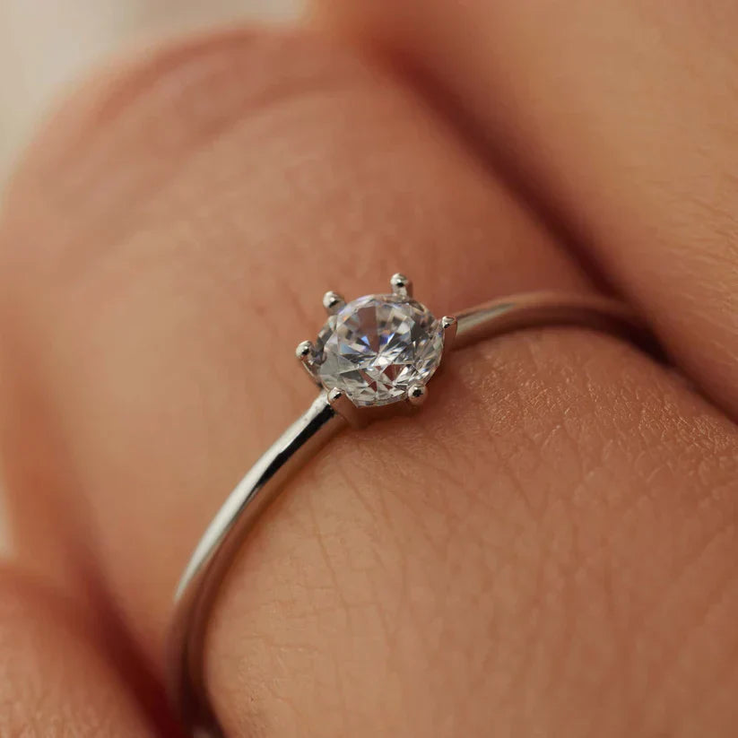 Divifa Abella Maris Ring in White Gold-Plated stainless steel