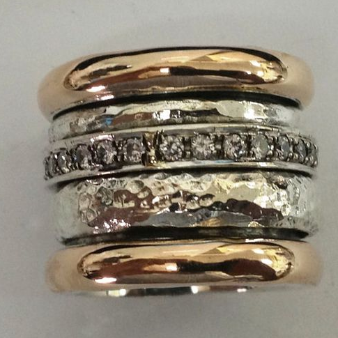 Divifa Thick Vintage Ring in Gold-Plated stainless steel