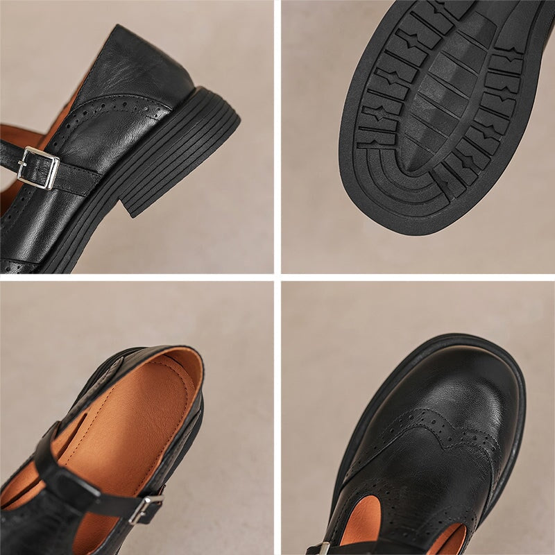 Divifa Nina Elegant Vegan Leather Mary Jane Sandal