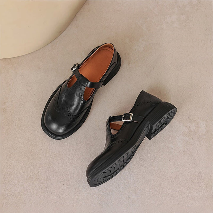Divifa Nina Elegant Vegan Leather Mary Jane Sandal