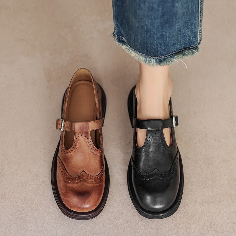 Divifa Nina Elegant Vegan Leather Mary Jane Sandal